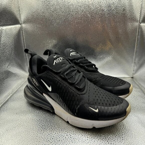 Size 8 Nike Air Max 270 Black White Womens Lace-Up Running Sneakers AH6789-001 - Picture 1 of 11